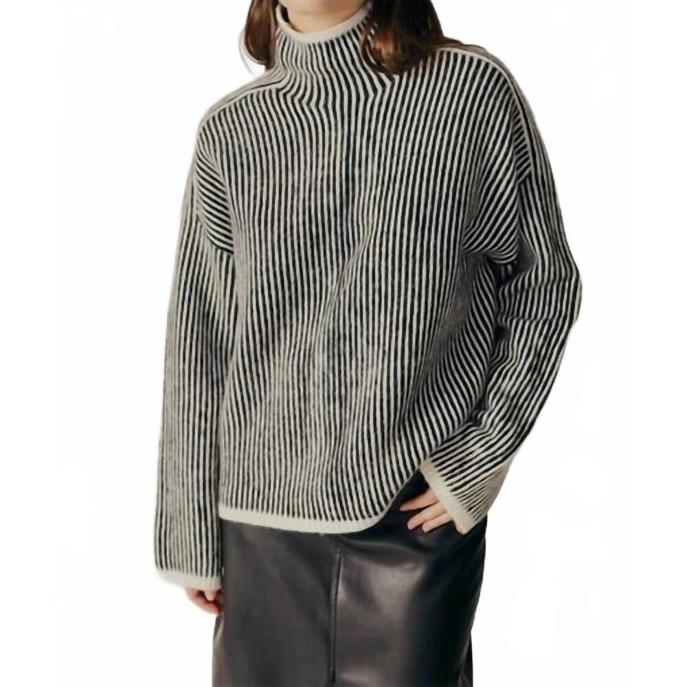 NEW DÈLUC geranium turtleneck sweater in black